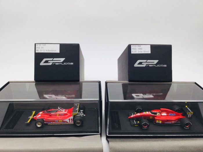 GP Replicas 1:43 - 2 - 模型運動車 - Ferrari 312 T4 #11 J.Scheckter 1979 GP Monaco World Champion - Ferrari F92A #27 J.Alesi 1992 - GP43-08A/GP43-12A - 限量版 500 件