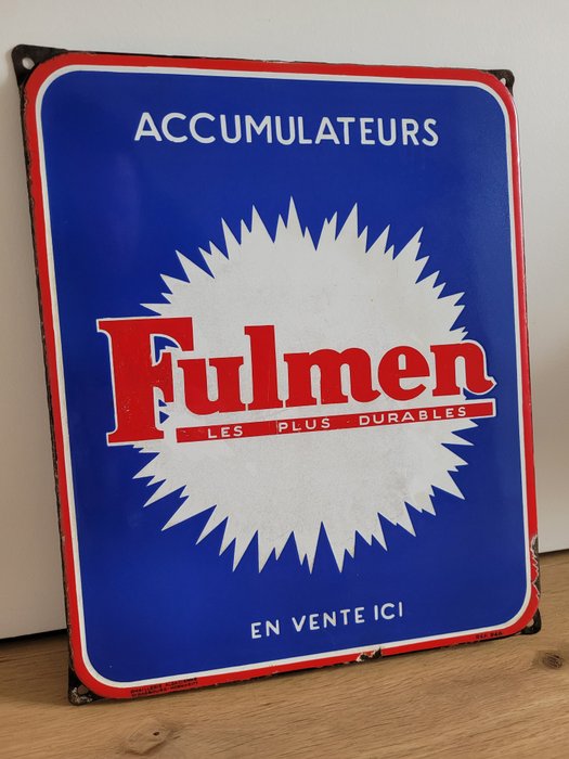 Werbeschild - Fulmen Emaille - Emaillerie Alsacienne Straßburg
