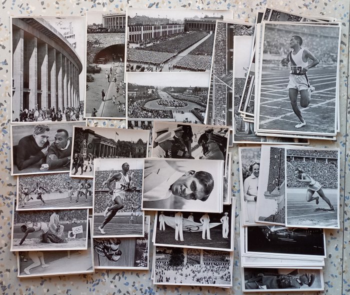 德國 - 1936 年柏林夏季奧運會的 200 張收藏家照片，其中包括 8 張超級巨星傑西歐文斯 (Jesse Owens) 的珍品 - 明信片 (200) - 1936-1936