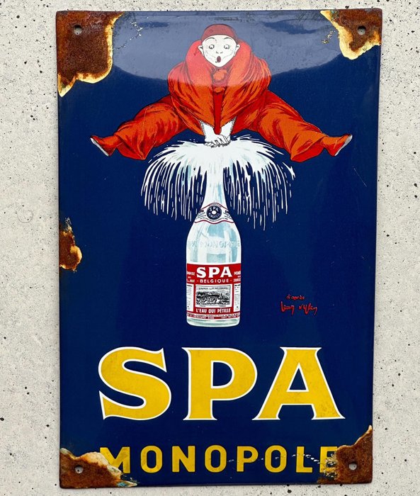 SPA MONOPOLLE - Εμαγιέ πινακίδα - Σίδερο (χυτό / σφυρήλατο), Σμάλτο