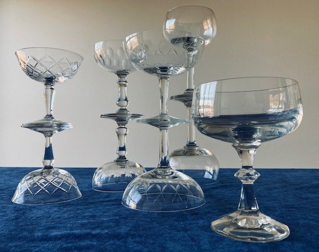 Val St Lambart, Doyen, Baccarat - 酒杯 (9) - 水晶, 玻璃