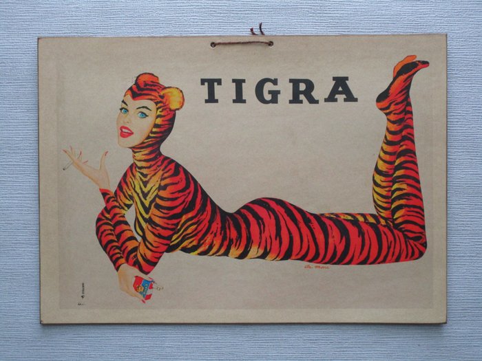 Publicité Vanypeco Al Moore - Tigra - Enseigne publicitaire - Carton