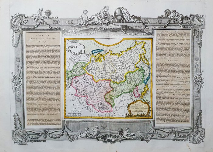 亞洲, 地圖 - 中國/日本/韓國/韃靼/俄羅斯/西伯利亞; Louis Desnos - Grande Tartarie et Isles du Japon - 1761-1780