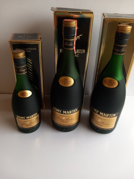 Rémy Martin - VSOP Fine Champagne  - b. 1970er Jahre - 350 ml, 750 ml - 3 flaschen