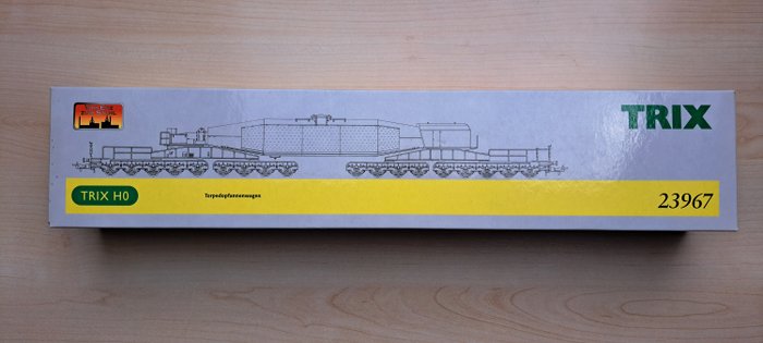 Trix H0 - 23967 - Modellbahn-Güterwagen (1) - Torpedo-Fächerwagen