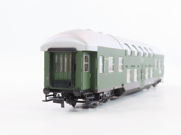 Heris H0 - 11117 - Modellbahn-Personenwagen (1) - 4-achsiger „1/2-Deck“-Personenwagen, 2. Klasse - DB