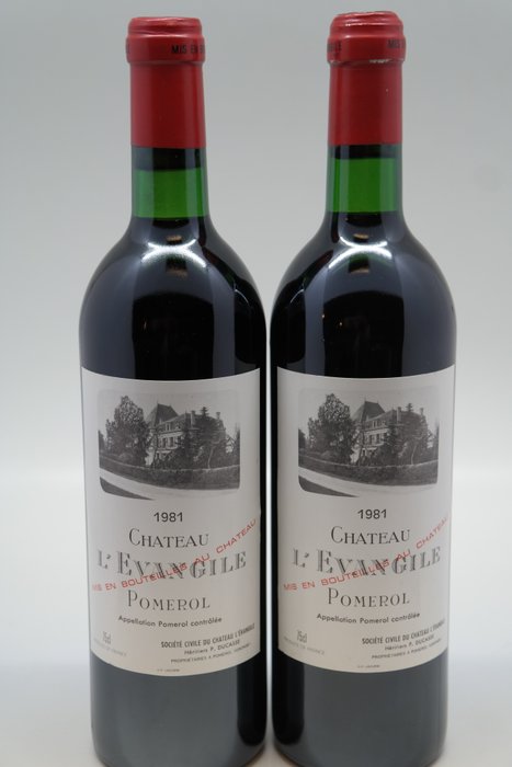 1981 Chateau L'Evangile - Pomerol - 2 Botellas (0,75 L)