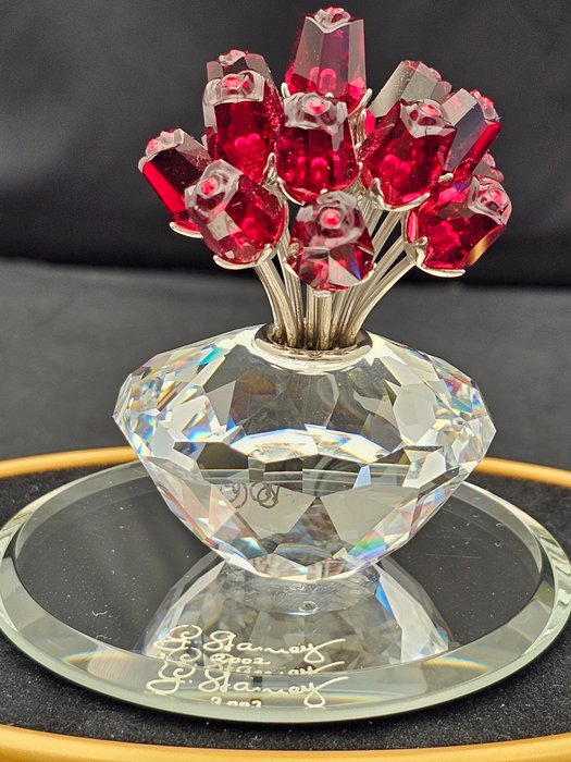 Beeldje - SCS The Vase of Roses Jubilee Edition 283 394 with mirror G. Stamey - Kristal