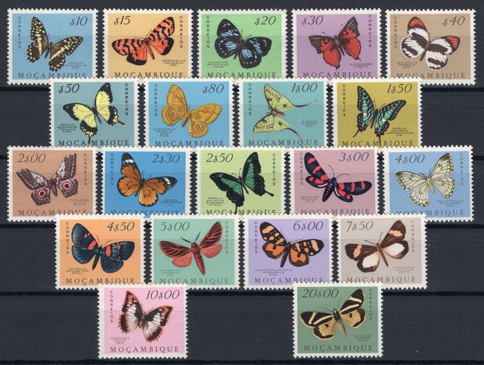 莫桑比克 1953 - 邮票蝴蝶 **/全新邮票版