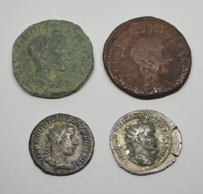 Romerska riket. Gordian III (AD 238-244). incl.: Sestertius, Antoniniani and Æ from Viminacium  (Utan reservationspris)
