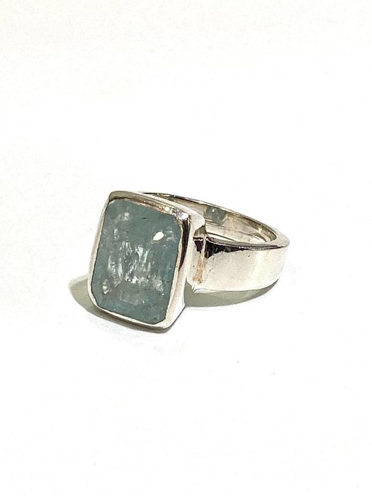 Ring Silver Aquamarine 