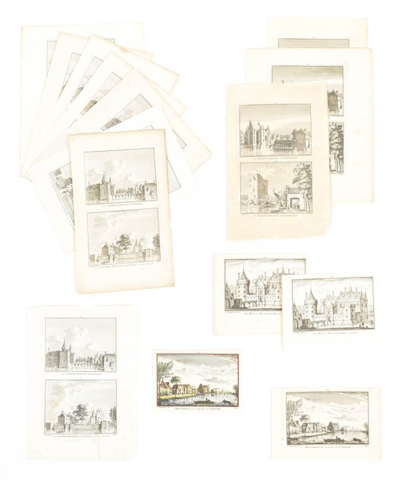 [Utrecht] - Collection of ca. 400 views of the province Utrecht - 1750