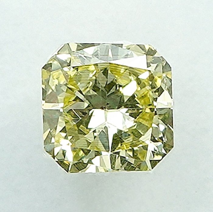 Diamant - 0.31 ct - Radiant - Natural Fancy Light Yellow - SI1