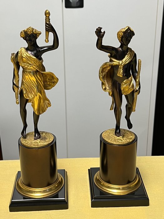 Figurine (2) - Bronze (vergoldet)