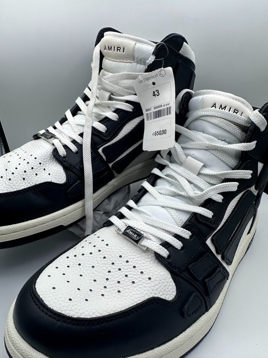 Italien - Skyddskläder - AMIRI Skel Top Hi Sneaker svart vit