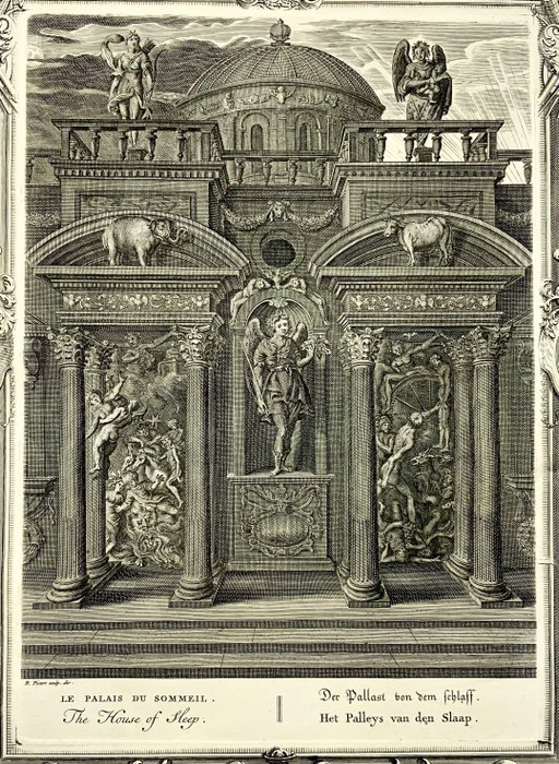 Abraham van Diepenbeeck (1596-1675), engraved by Bernard Picart (1673-1733) - The Palace of Sleep - Het Palleys van den Slaap - 1731