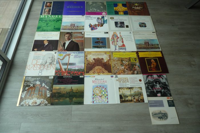 Big Classic Lot with 26 albums of  Georg Friedrich Händel (1685 - 1759) - Organ concerts/Watermusic/Music for the Royal Fireworks/The Messiah/Hobo concerts / Concerti - Több cím - LP - 1962