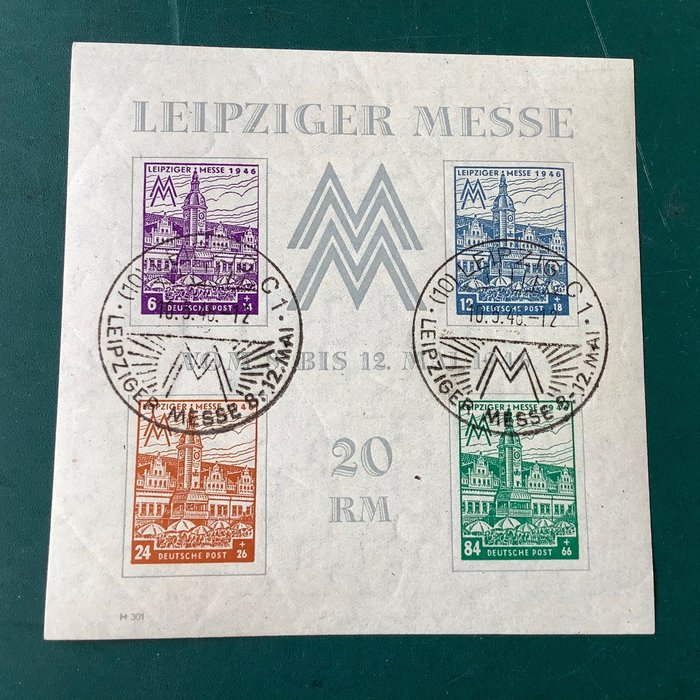 Allierad ockupation - Tyskland (sovjet zoner) 1946 - Leipzigger Messe block - Michel blok 5 Y