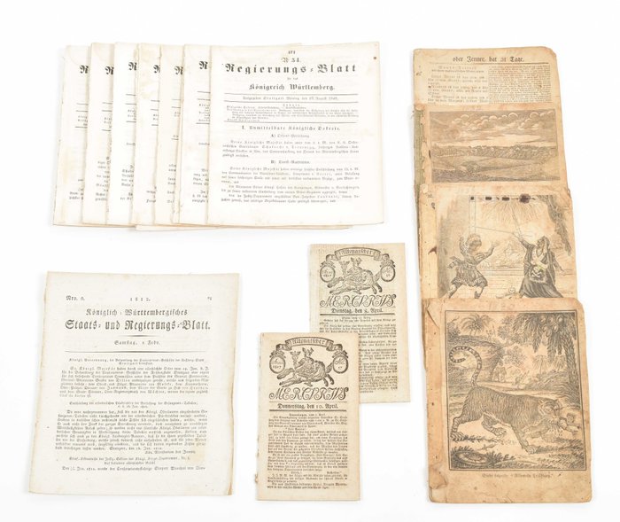 Various - Lot with 64 newspapers from 18th and 19th century - 1700