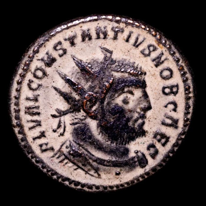 罗马帝国. 康斯坦丁修斯（公元305-306）. Radiate Cyzicus 294-299 AD.  CONCORDIA MILITVM  (没有保留价)