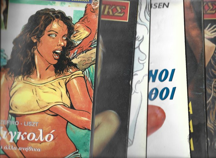 Erotica Comix 5,18,38,43,52,54 - The Gigolo - French Maid - Games for Two - Dark Desires - The Pearls of Love - Hilda in Hell - 6 Comic - 1995/2002