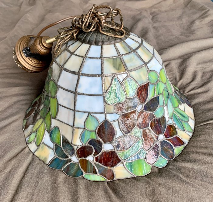 Tiffany - Lámpara de techo colgante (1) - Vidrio, Vidrio (vidrio de color)