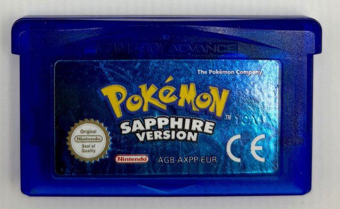 Nintendo - Pokémon Sapphire - Gameboy Advance - 電動遊戲卡帶