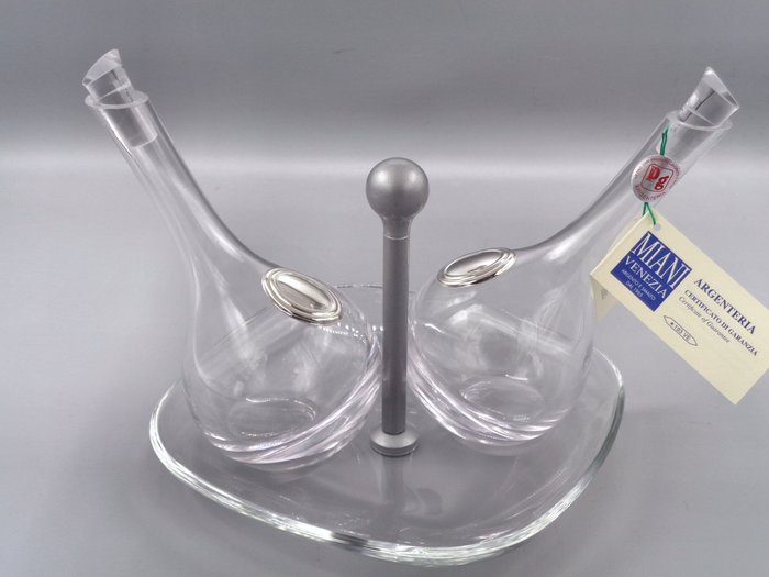 PG-MIANI Argenteria - Cruet set - Glass, and 925 silver