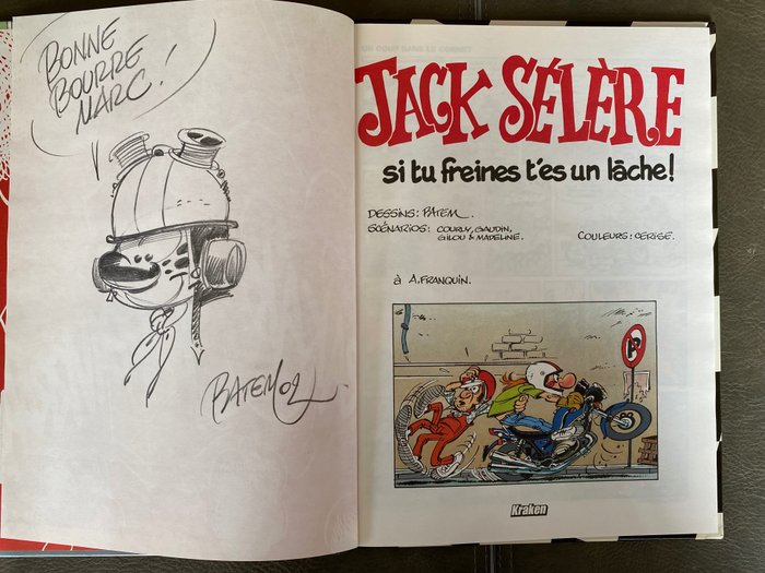 Batem - Jack Sévère T1 - Si tu freines t'es un lâche ! + dédicace - C - 1 Album - First edition - 1995