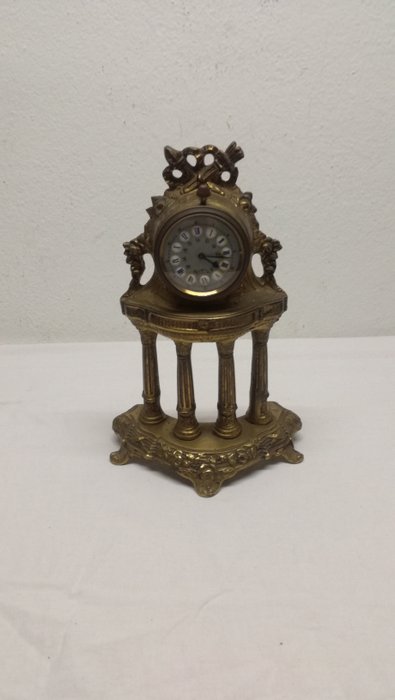 壁炉架时钟 - 黄铜色 - 1900年