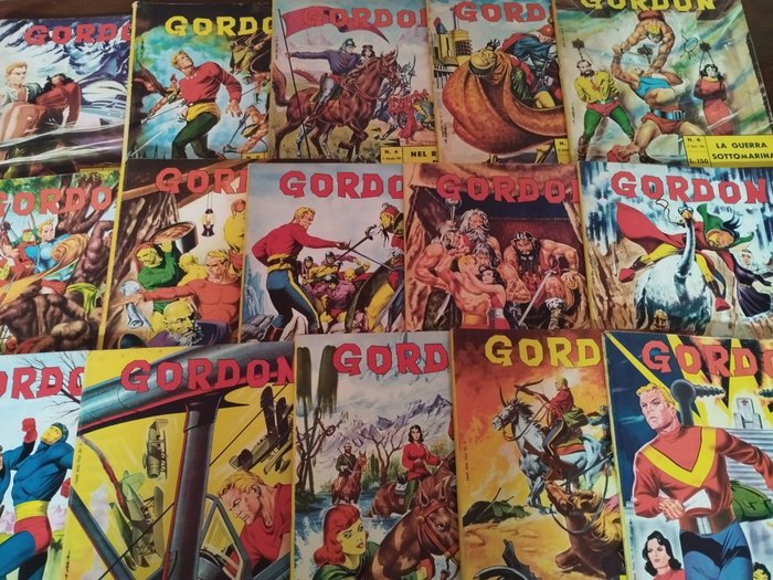 Flash Gordon 1/56 + 59-61-63-64 - 60 volumi in Sequenza quasi completa - 60 Album - Πρώτη έκδοση - 1964