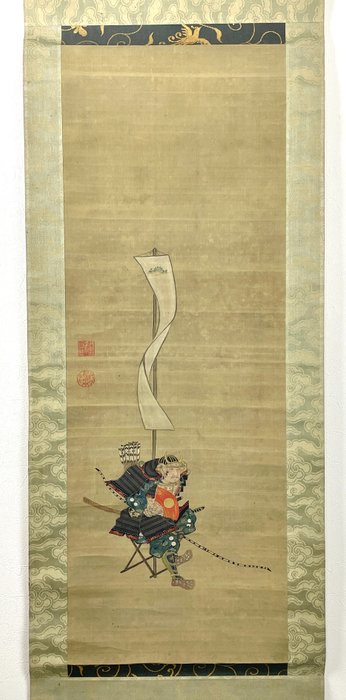 Portrait of Warrior Masanari" by an Unknown Artist, Hanging Scroll - Anonymous - Japonia  (Bez ceny minimalnej
)