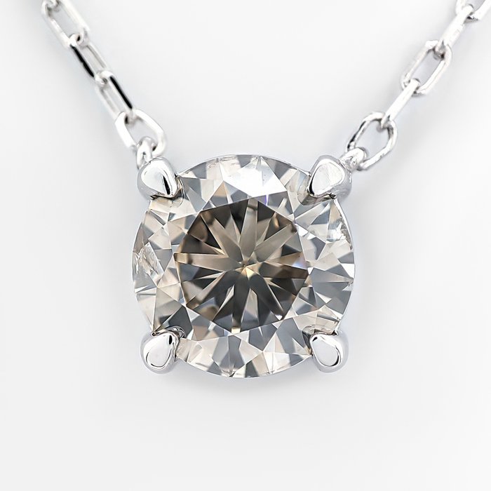 χωρίς τιμή ασφαλείας - 1.04 Carat Solitaire Diamond - Κρεμαστό κόσμημα - 14 καράτια Λευκός χρυσός 
