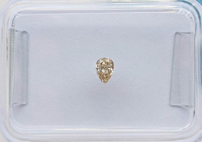 鑽石 - 0.10 ct - 梨形 - light brown - SI1, No Reserve Price