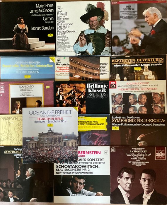 Leonard Bernstein 2 x 3LP Box, 14 LP - Multiple artists - Multiple titles - LP Albums (multiple items) - 1964