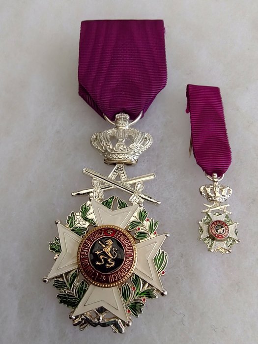 Belgien - Medaille - Militaire medaille in de Orde van Leopold 1