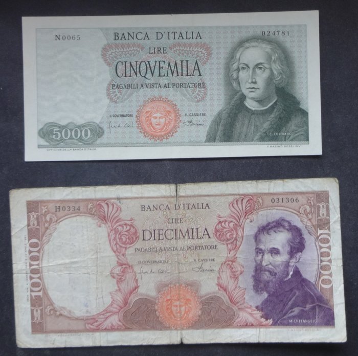 Olaszország. - 12 banknotes Lire - various dates  (Nincs minimálár)