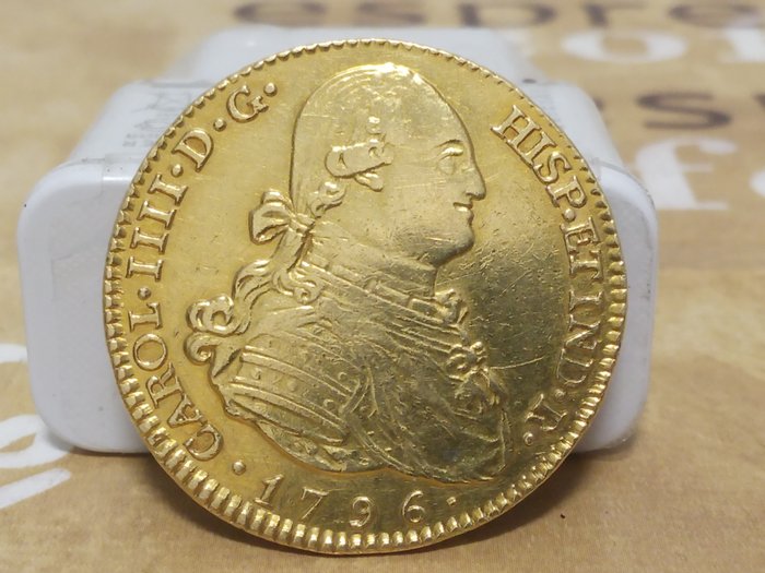 西班牙. Carlos IV (1788-1808). 4 Escudos 1796 Madrid MF