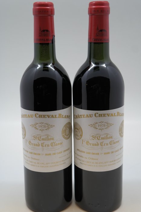 1978 Chateau Cheval Blanc - 聖埃美隆 1er Grand Cru Classé - 2 瓶 (0.75L)