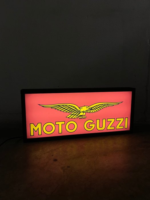 Sign - Moto Guzzi - Moto Guzzi lighted sign