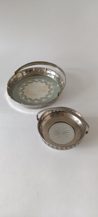 Villeroy & Boch - Bandeja (2) - Banhado a prata, Porcelana, Vidro