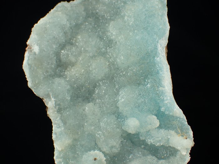 Blå hemimorfitt Krystaller i indlejring - Høyde: 80 mm - Bredde: 45 mm- 136 g