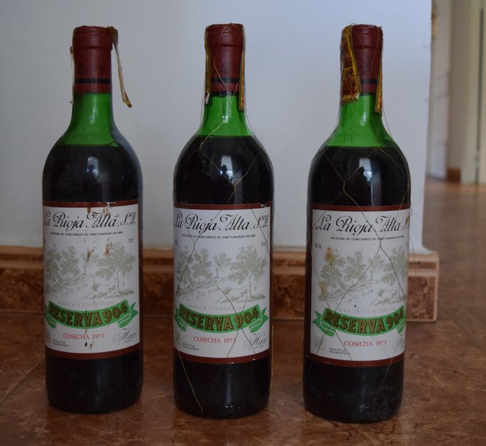 1973 La Rioja Alta, Reserva 904 - Rioja Gran Reserva - 3 Flasker (0,75 L)