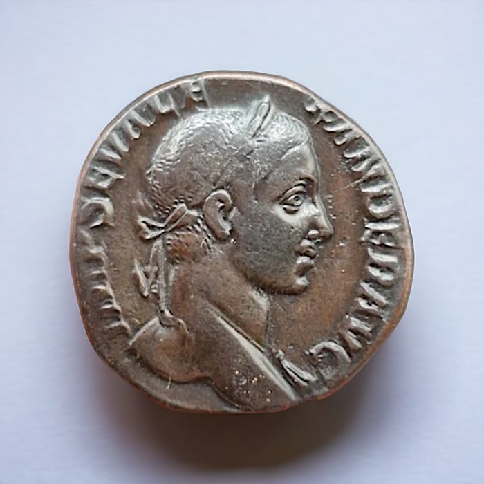 Római Birodalom. Severus Alexander (AD 222-235). Sestertius Roma - Justitia