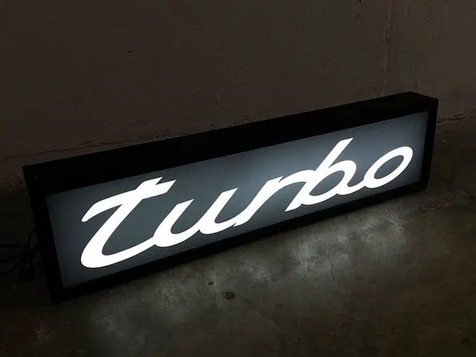 beleuchtetes Schild - turbo - Turbo lighted sign 911