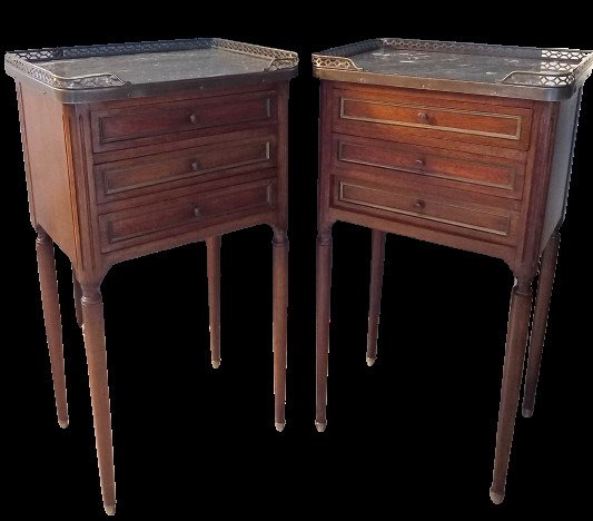 Tables de chevets /chiffonnière style louis xiv - 床頭櫃 (2) - 木