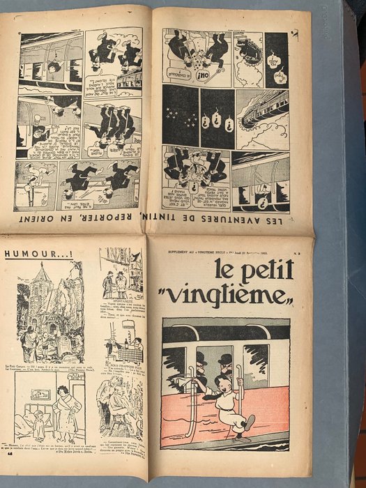 Petit Vingtième 31/1933 - Rare Fascicule Non Découpé - Grande feuille A1 pliée comme dans le journal - 1933