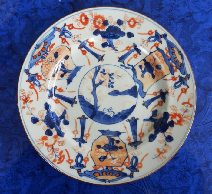 盤子 - imari chinois décor au lapin - 瓷器