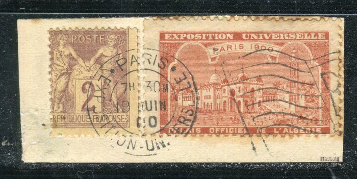 Frankrig 1900 - Superbe nr. 85 - Cachet de l'Exposition Universelle de Paris de 1900
