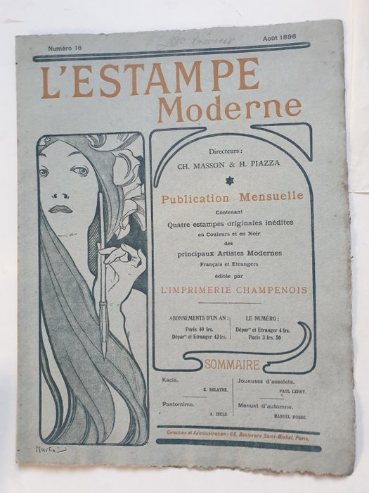 Alphonse Mucha (1860-1939), Manuel Robbe (1872-1936j and Paul Leroy (1860-1942) - L’Estampe Moderne